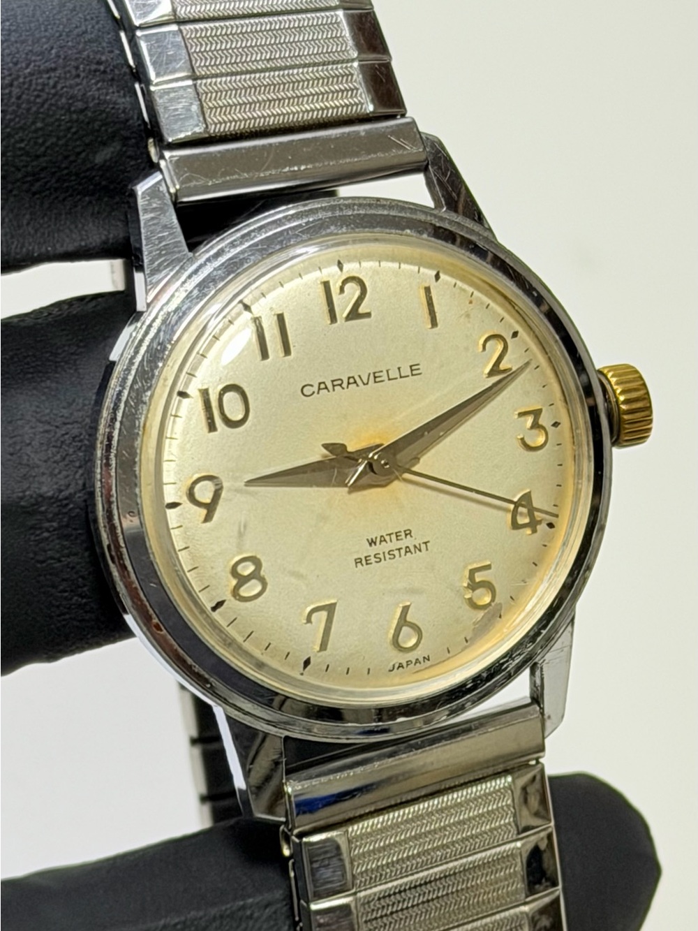 1974 Caravelle By Bulova Mechanical Silver-Tone 33mm Men’s Vintage Watch